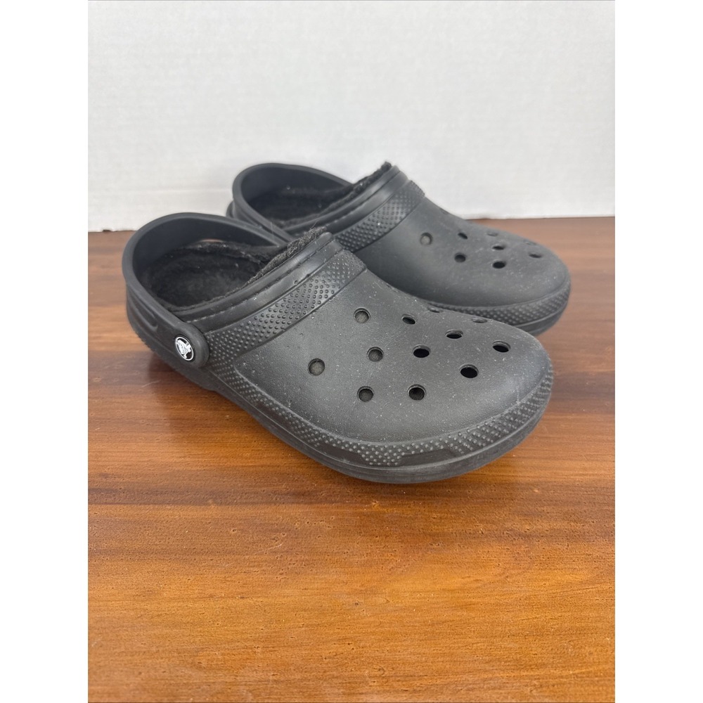 Black Crocs Classic Lined Clogs Size Men 6 Women 8